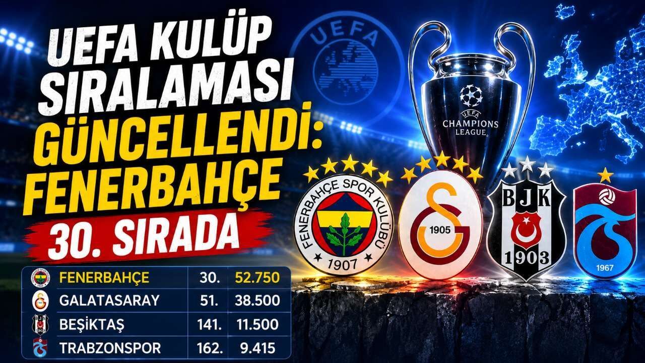 UEFA Sıralamasında Gururumuz Fenerbahçemiz Zirveye Yakın!